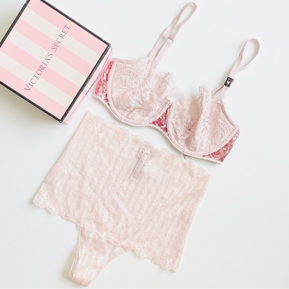 32DD SMALL Victoria’s Secret pink bra set